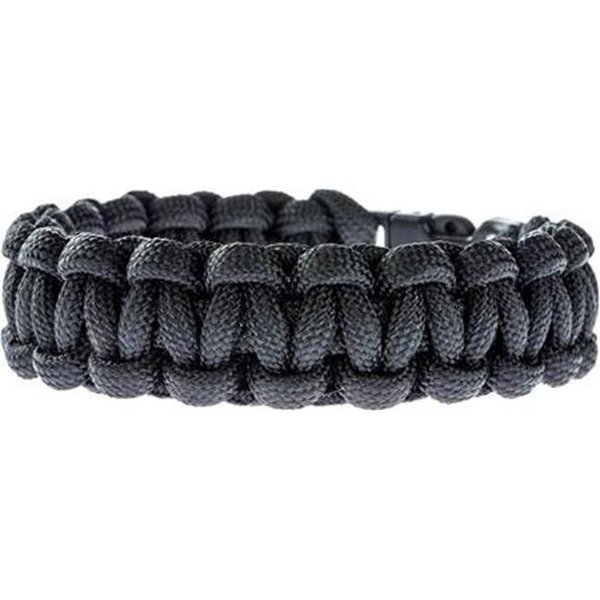 Sona Sona PCB7-BK 7 in. Paracord Bracelet with 6.88 ft. Cord; Black - 430 lbs PCB7-BK